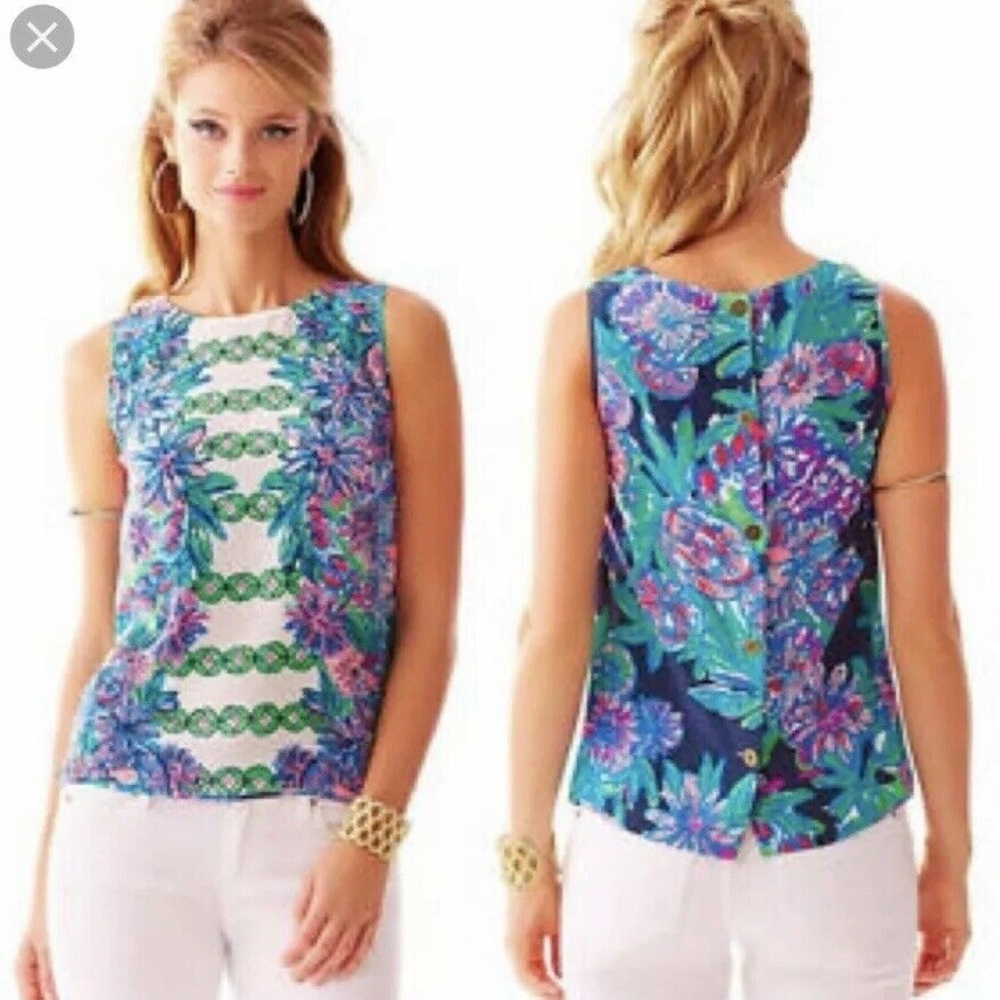 Lilly Pulitzer Iona Sleeveless Silk Shell